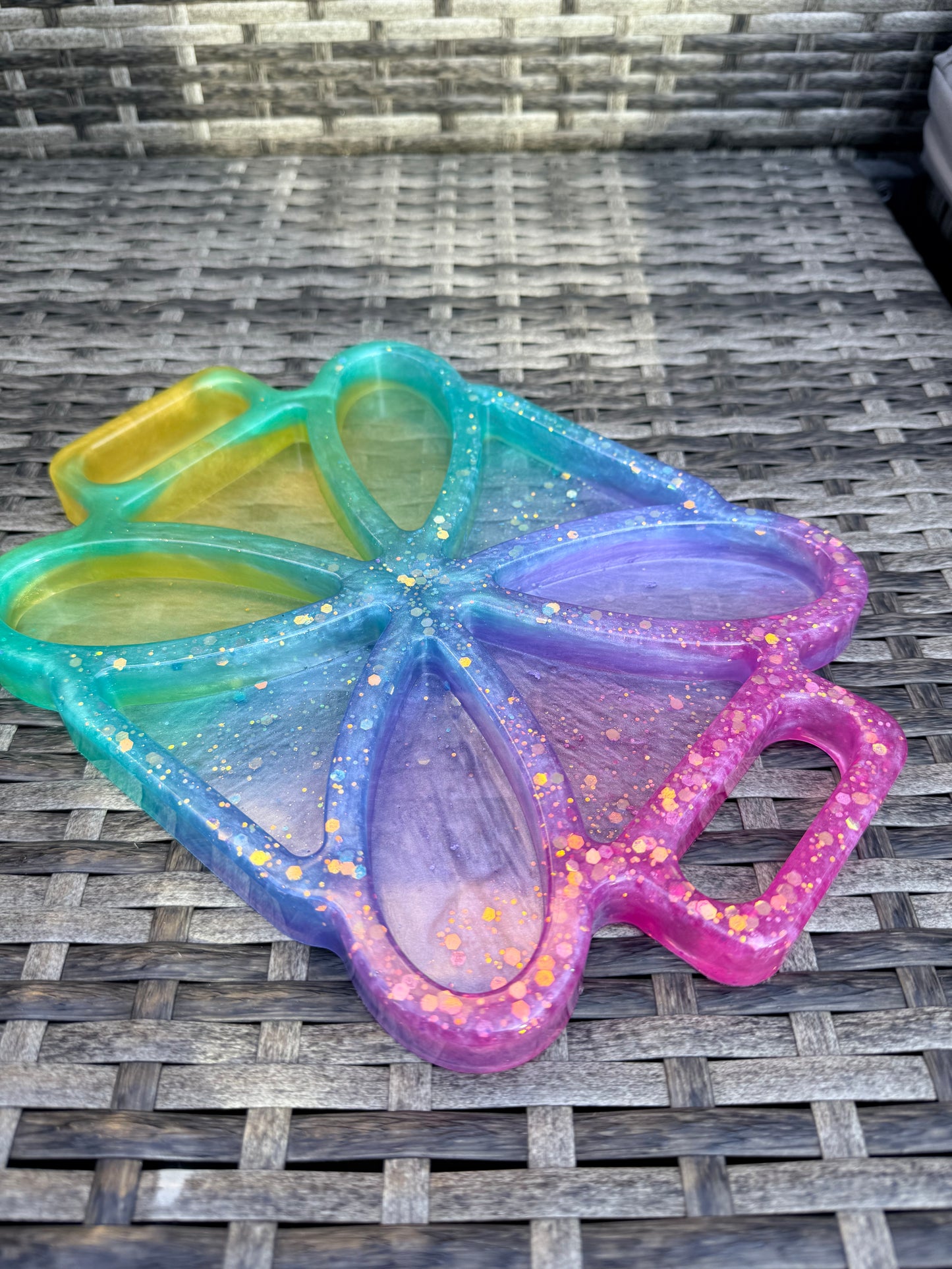 Ready made large rainbow tinker tray