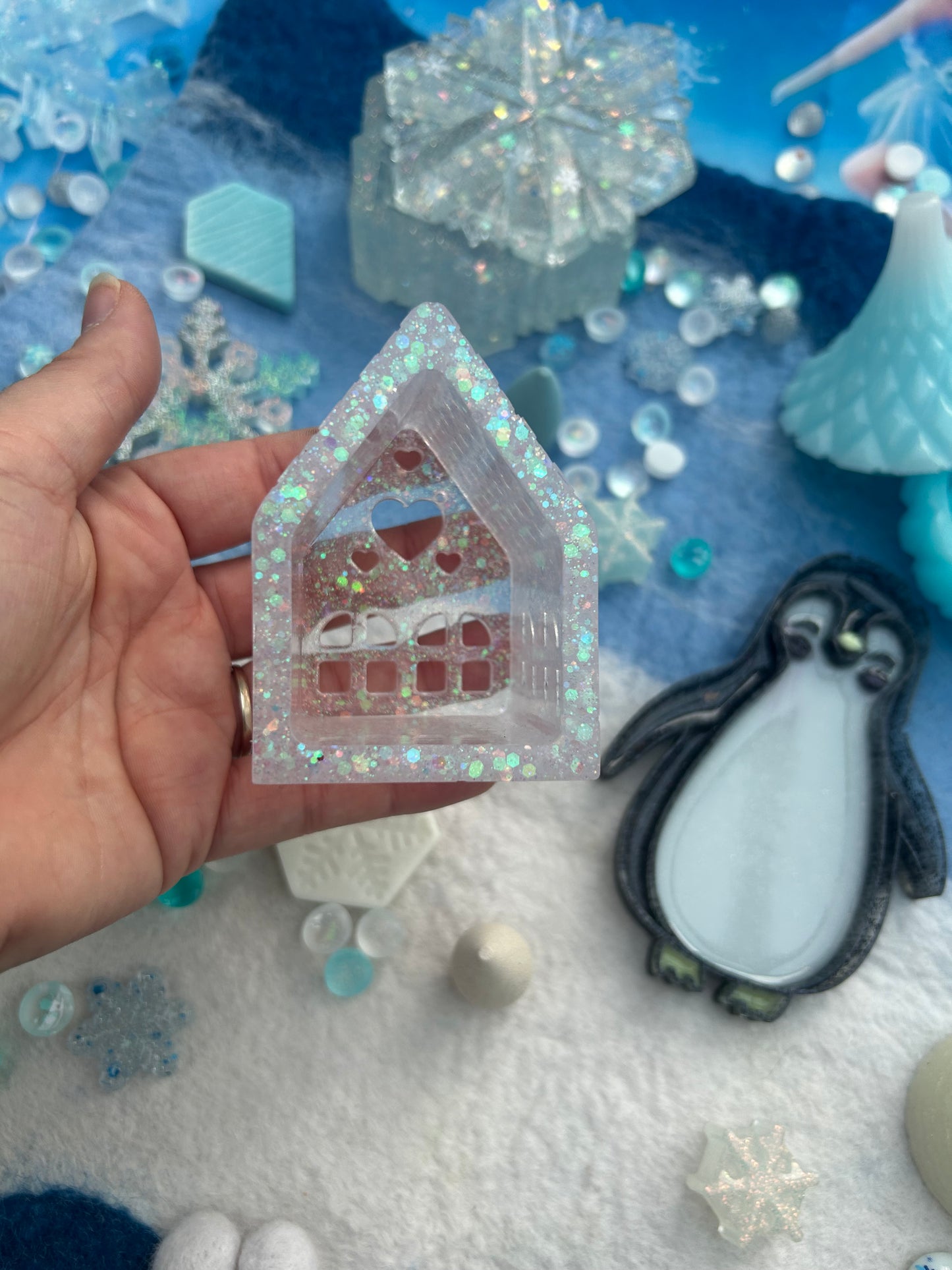 Icy winter house