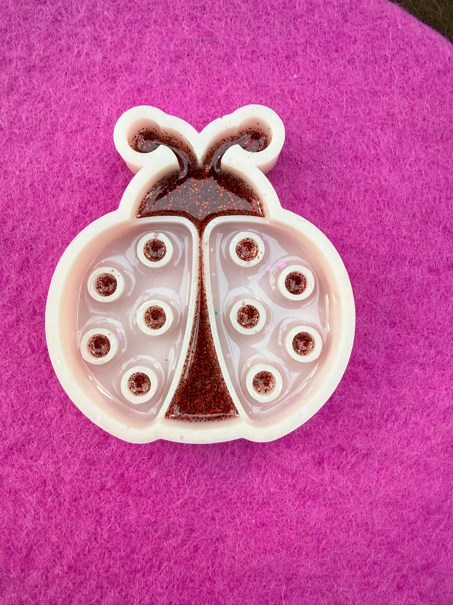 Ladybug sensory tray