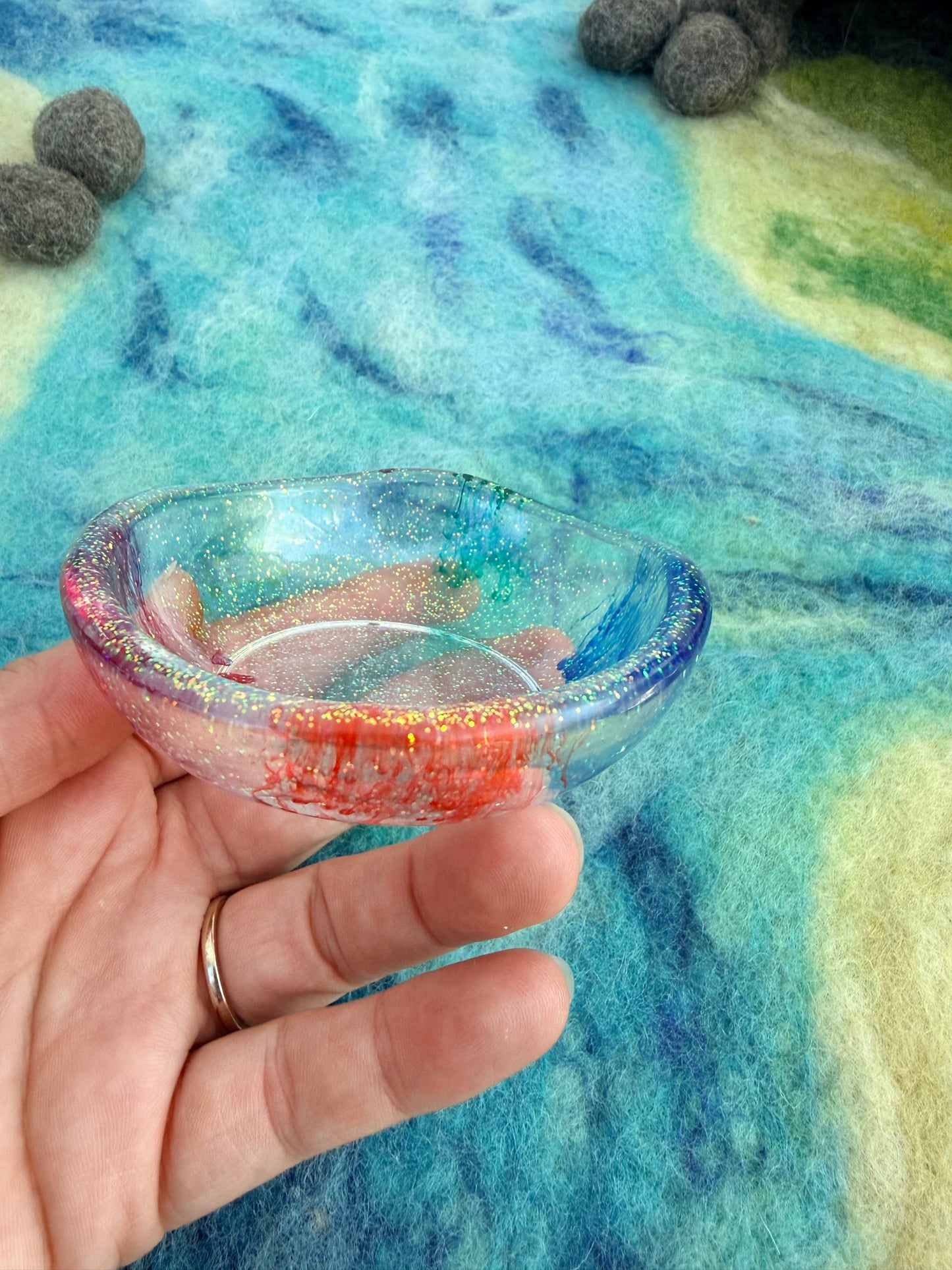 Ready made rainbow drip small potion bowl