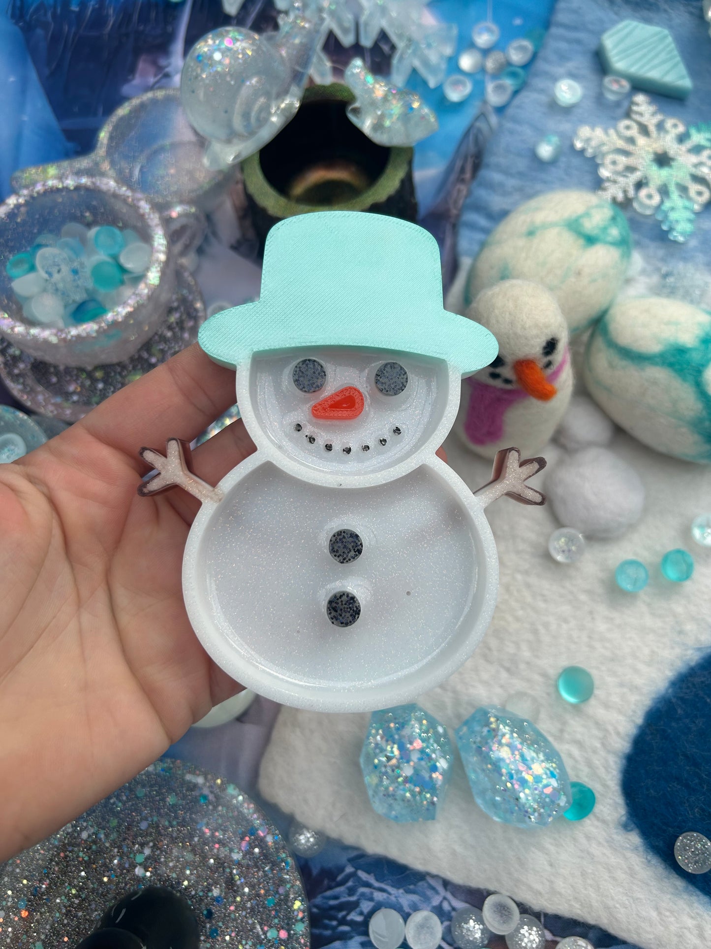 Snowman tray