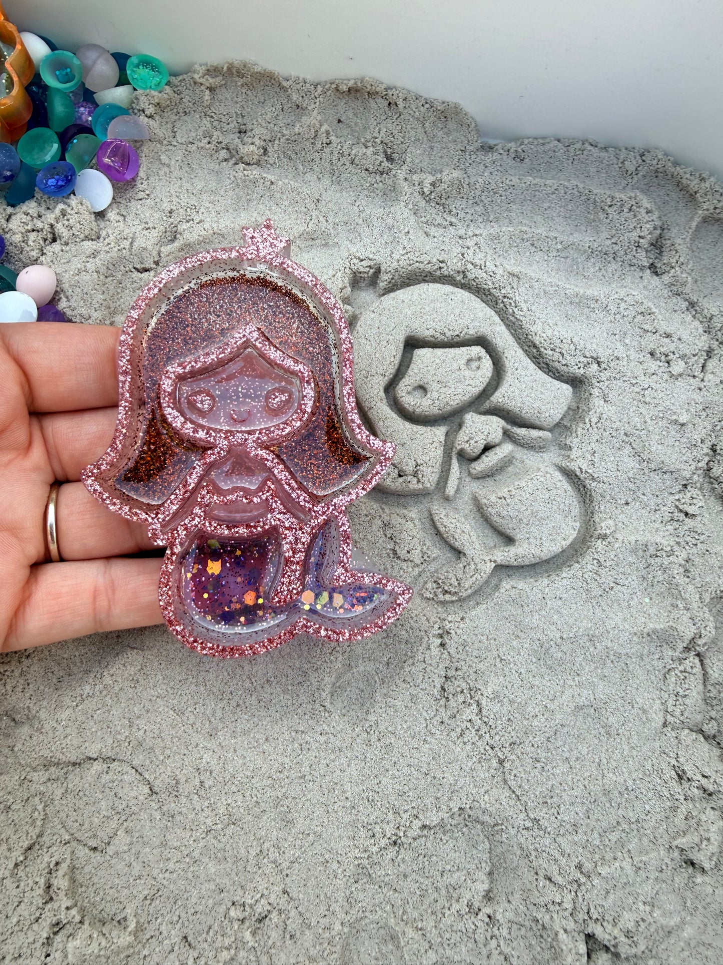 Small mermaid sensory tray & stamp