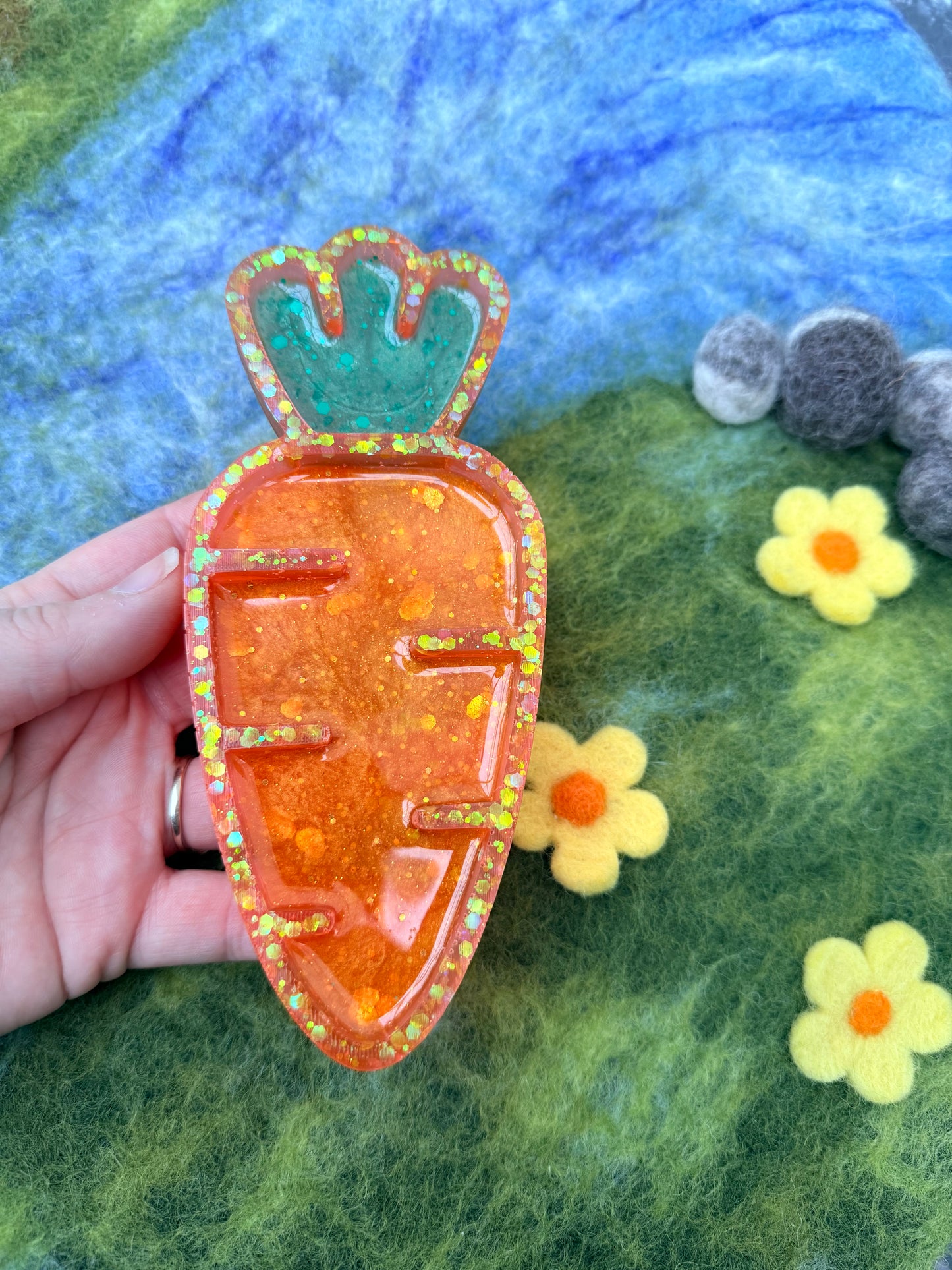 Carrot sensory tray