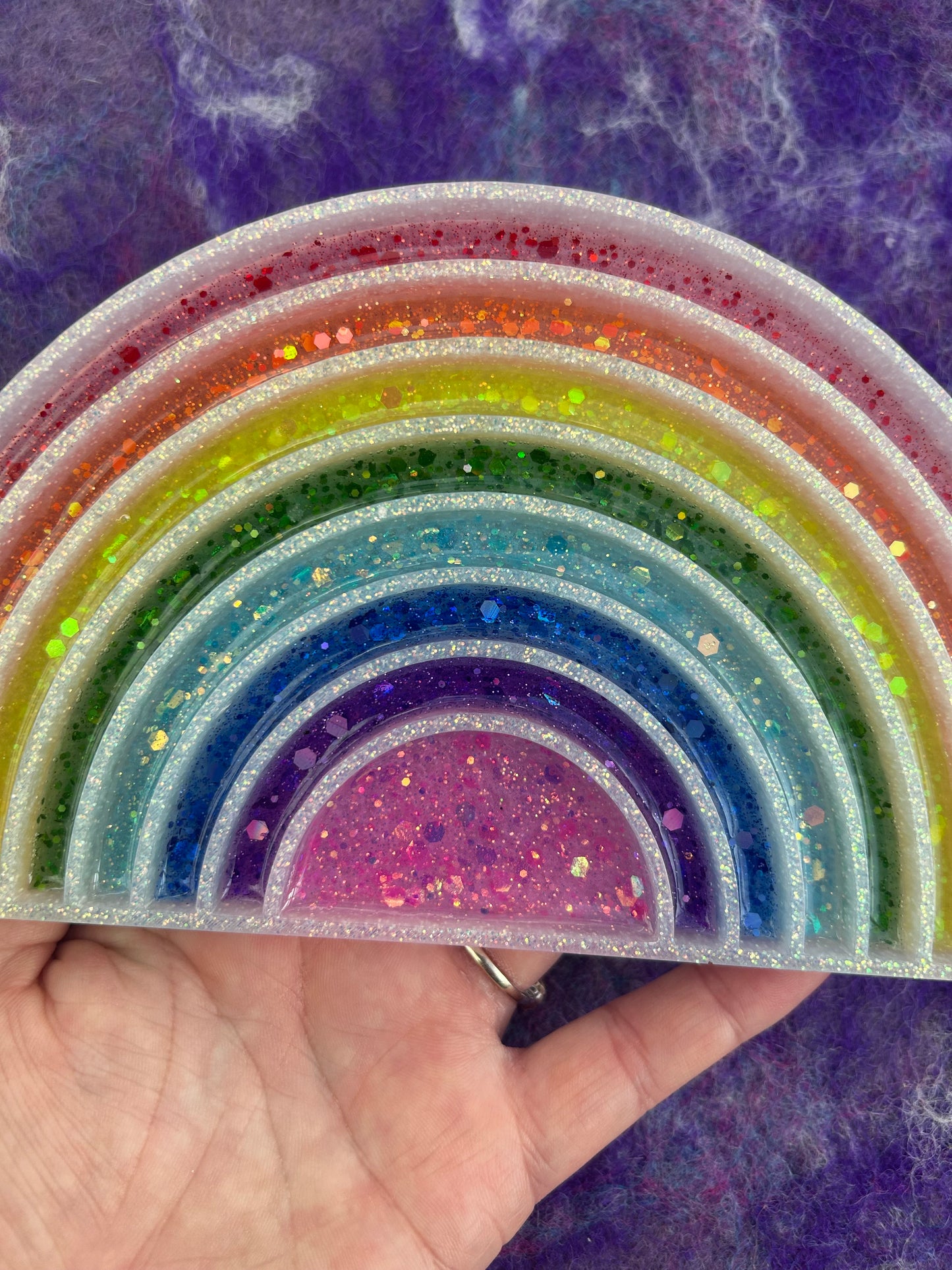 Rainbow sensory tray