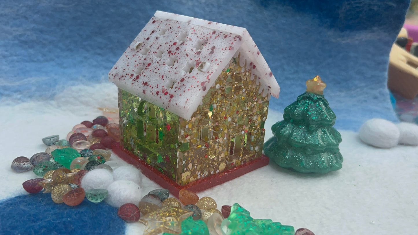Slot together Christmas house