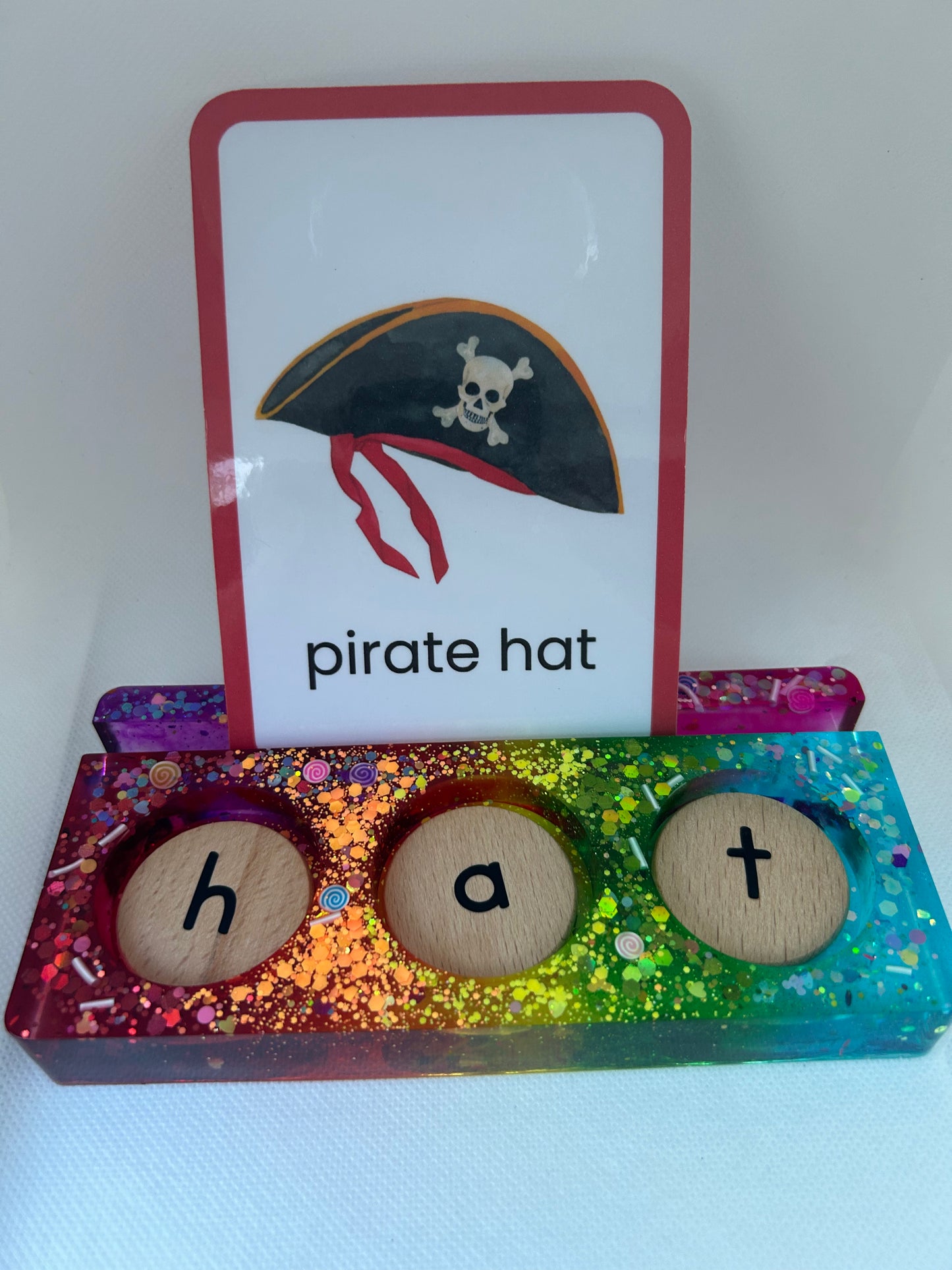 Phonics flashcard & letter disc display