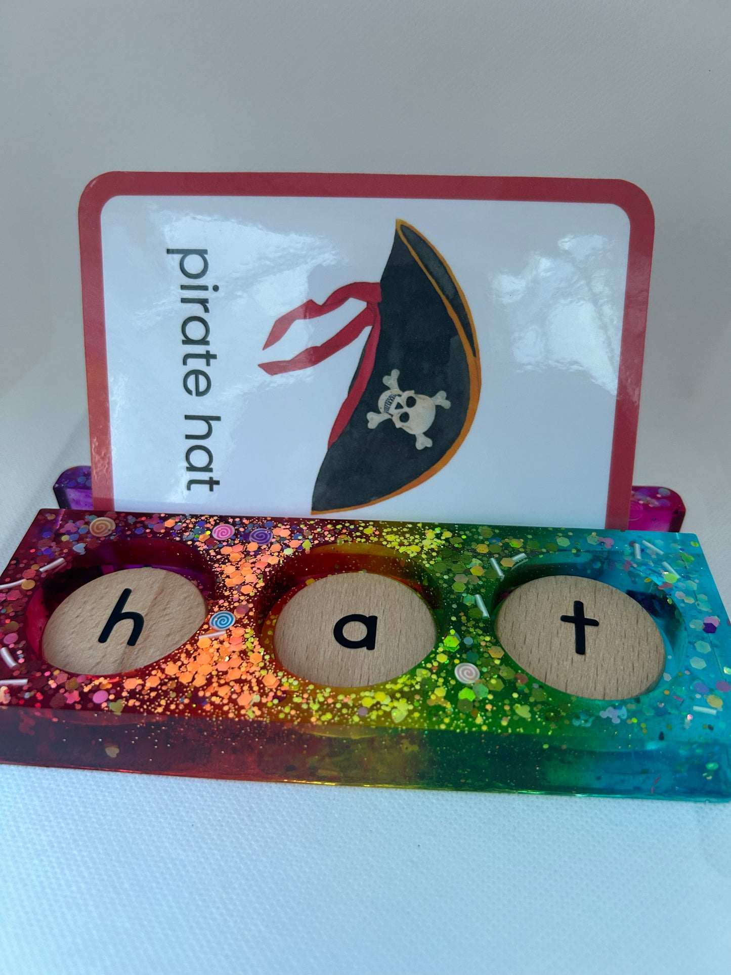Phonics flashcard & letter disc display
