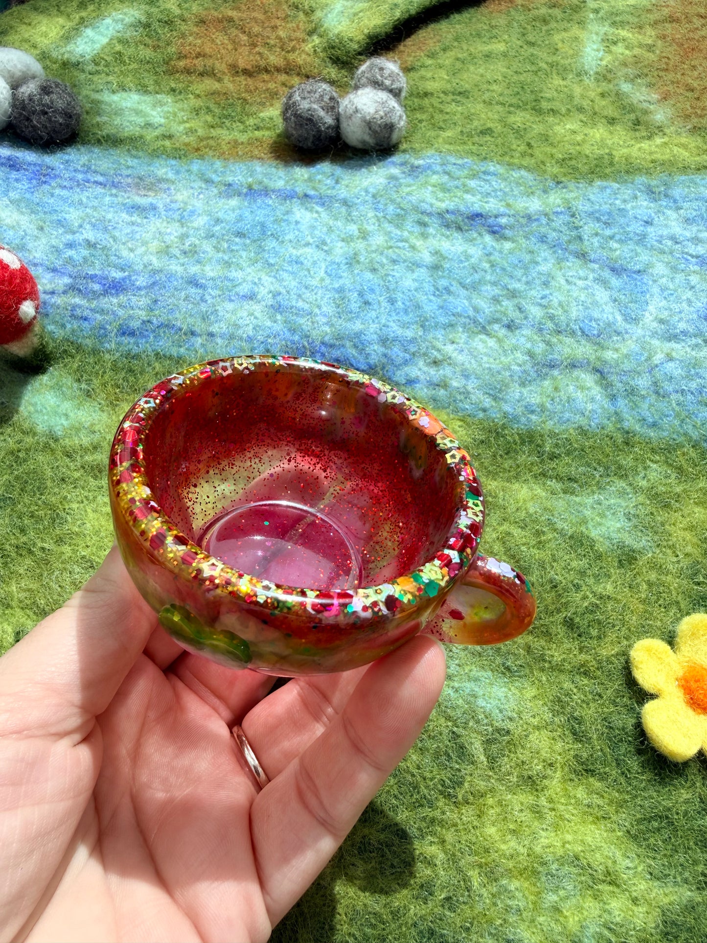 Ready made rainbow teacup