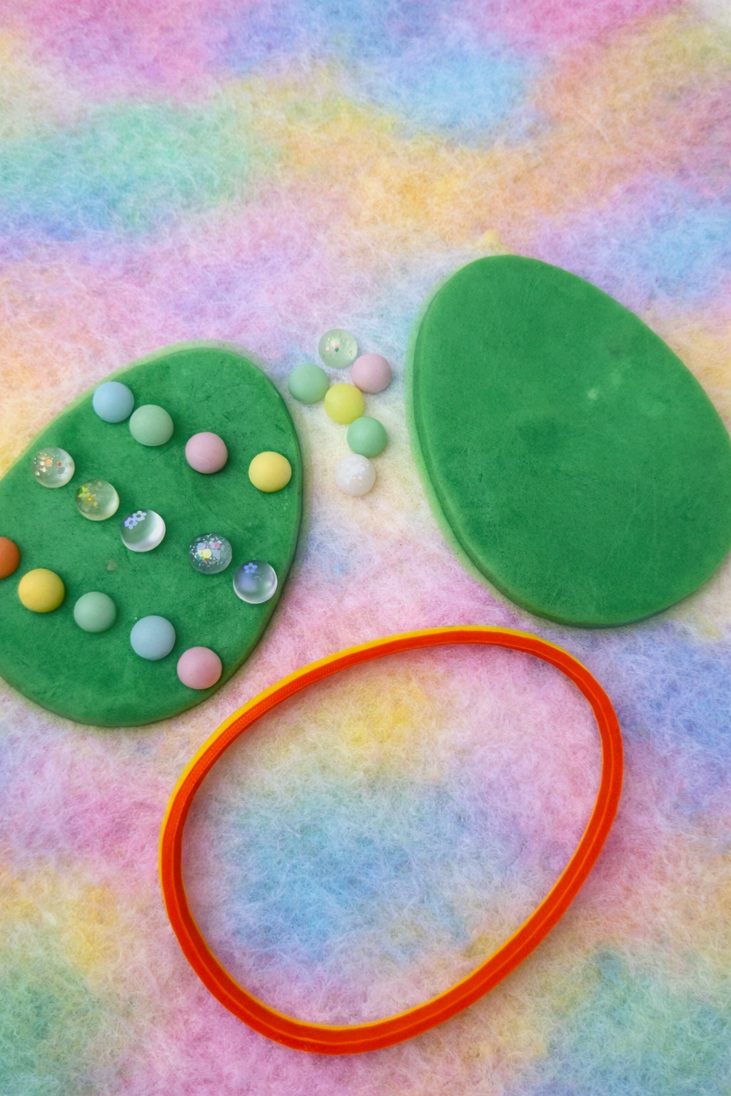 Large Easter egg playdough cutter & reusabase play kit