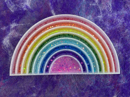 Rainbow sensory tray