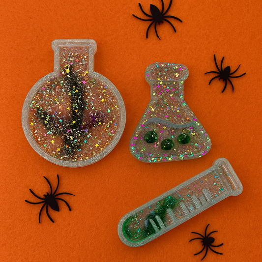 Science beakers sensory tray