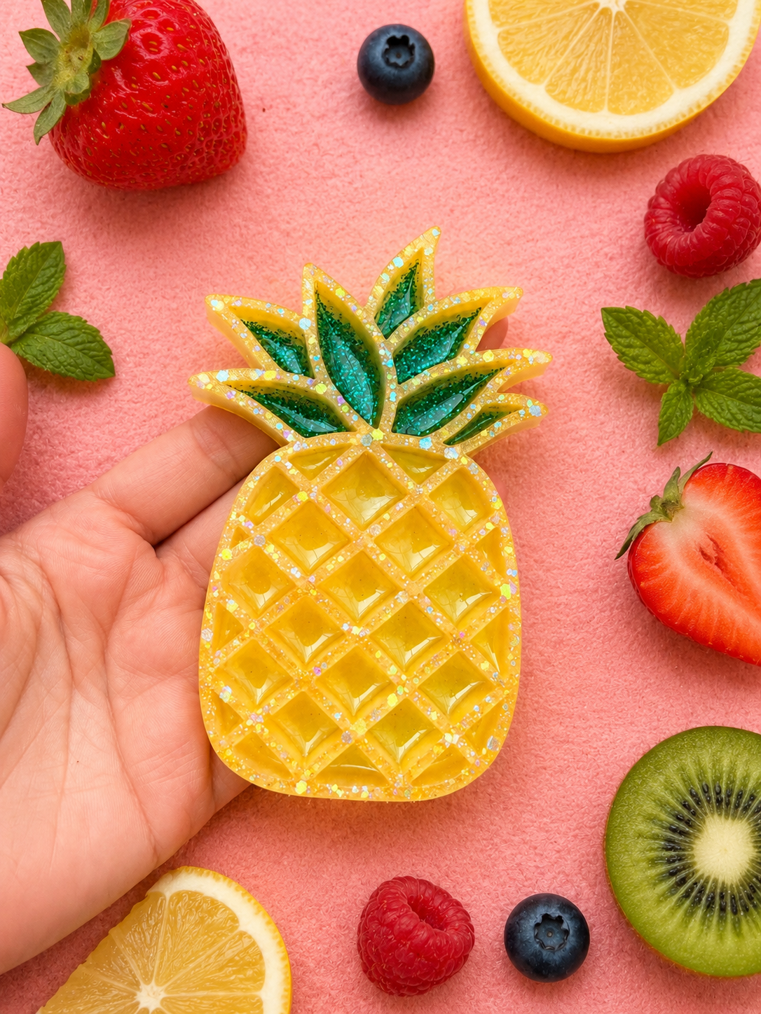 Pineapple sensory tray