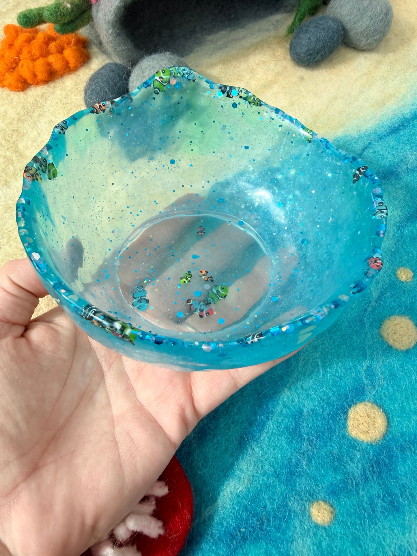 Ready made large fishy potion bowl