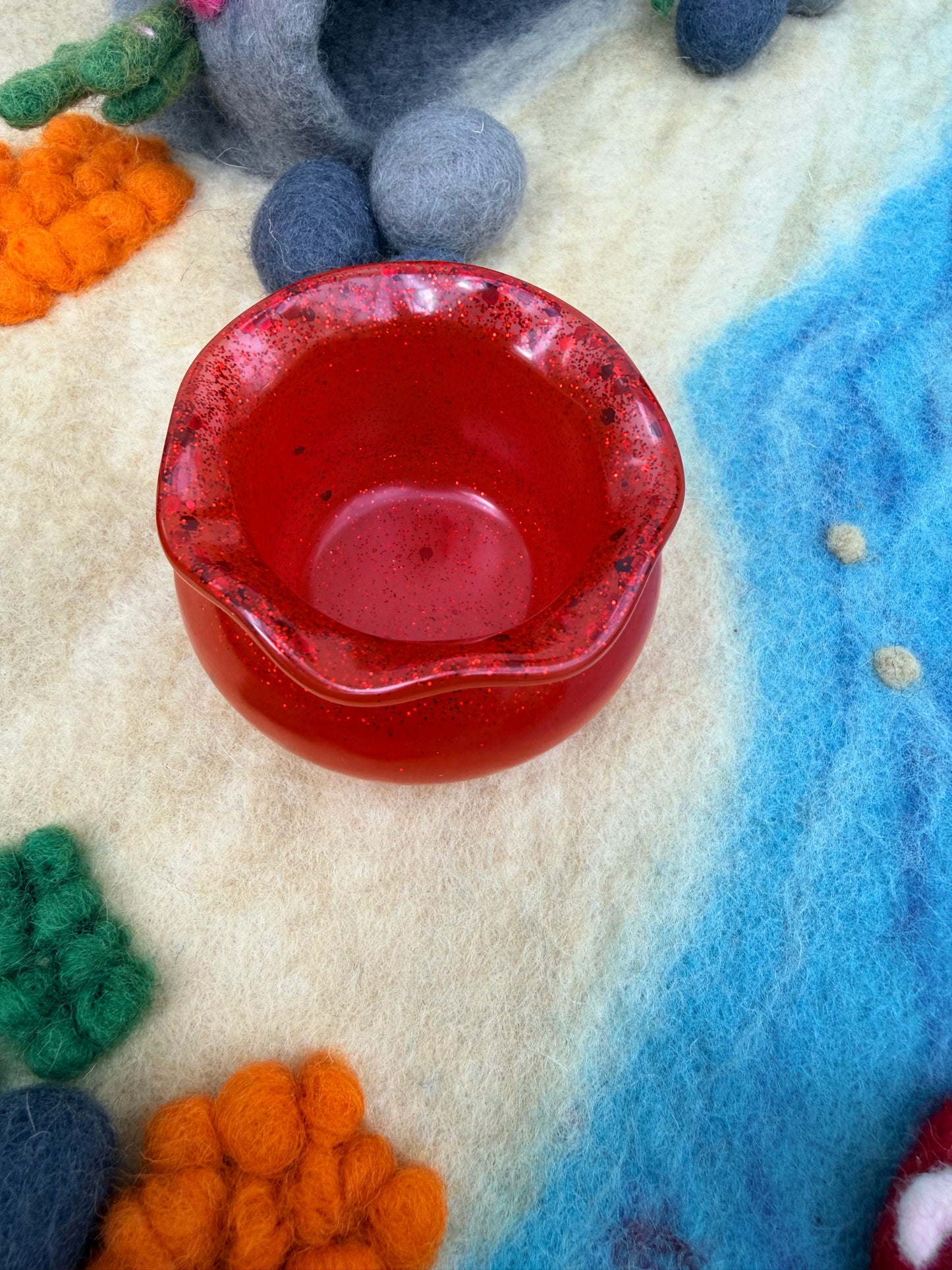 Ready made red cauldron