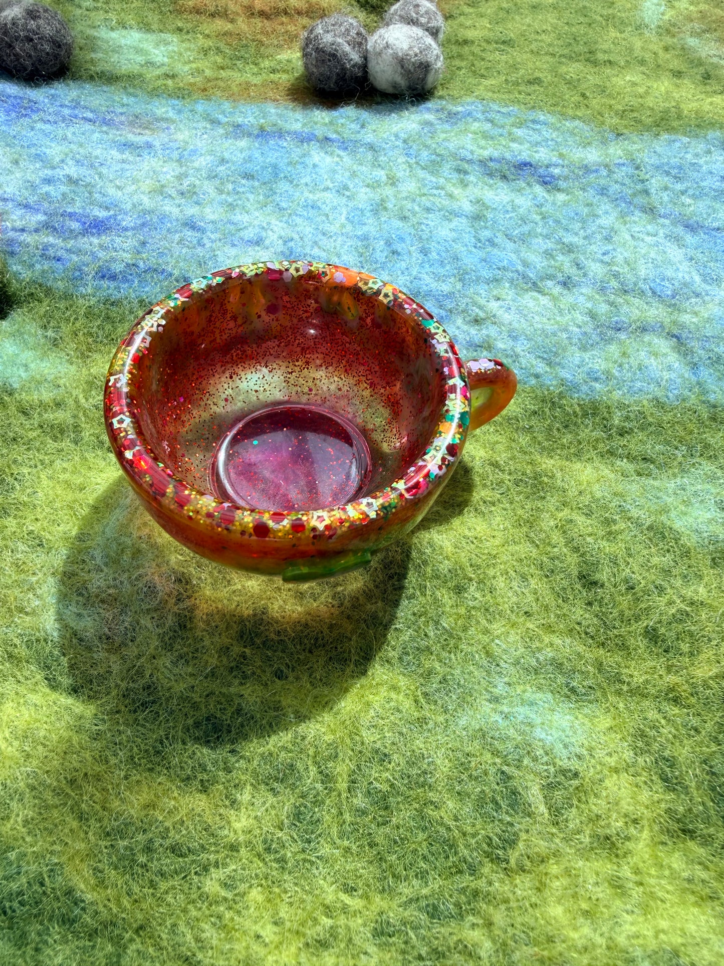 Ready made rainbow teacup