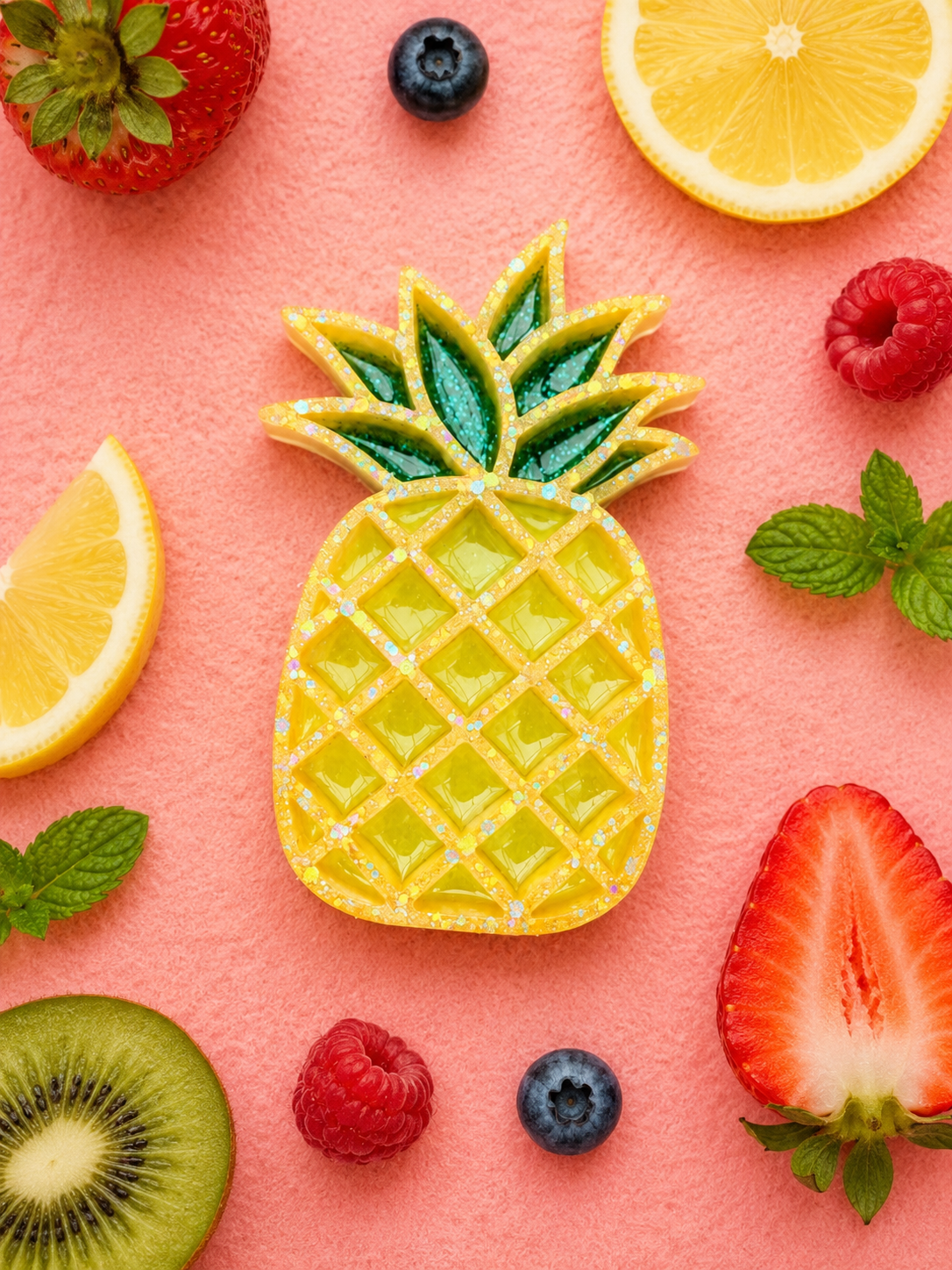 Pineapple sensory tray