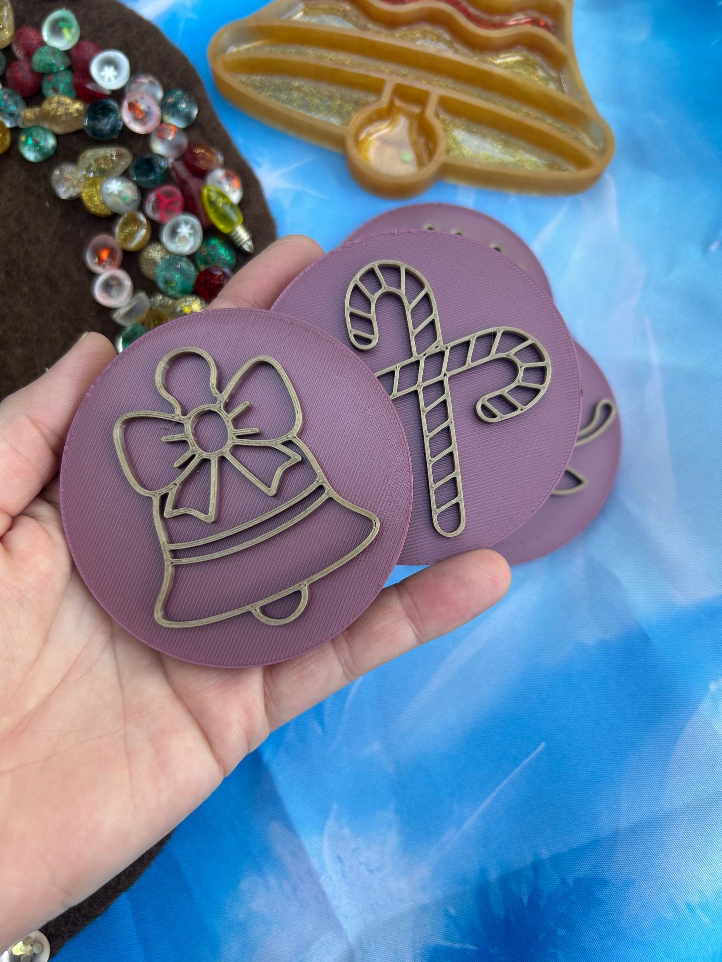 3D printed jumbo Christmas stampers