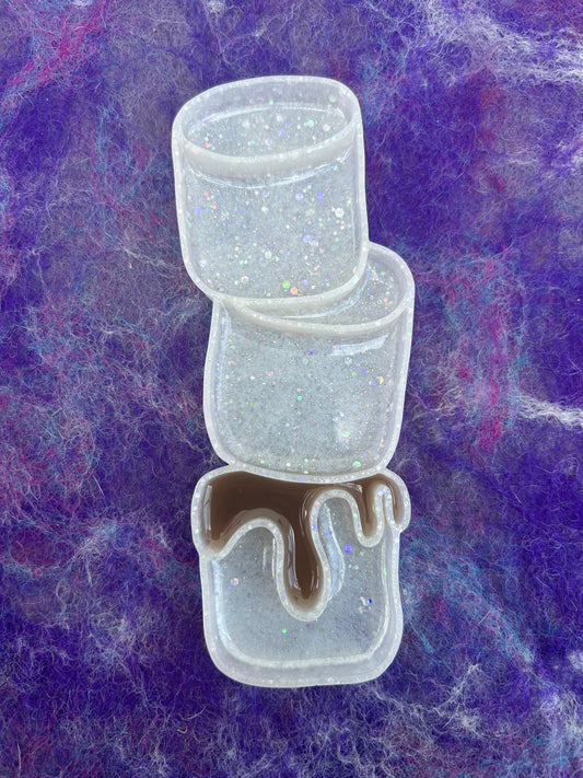 Marshmallow stacker sensory tray