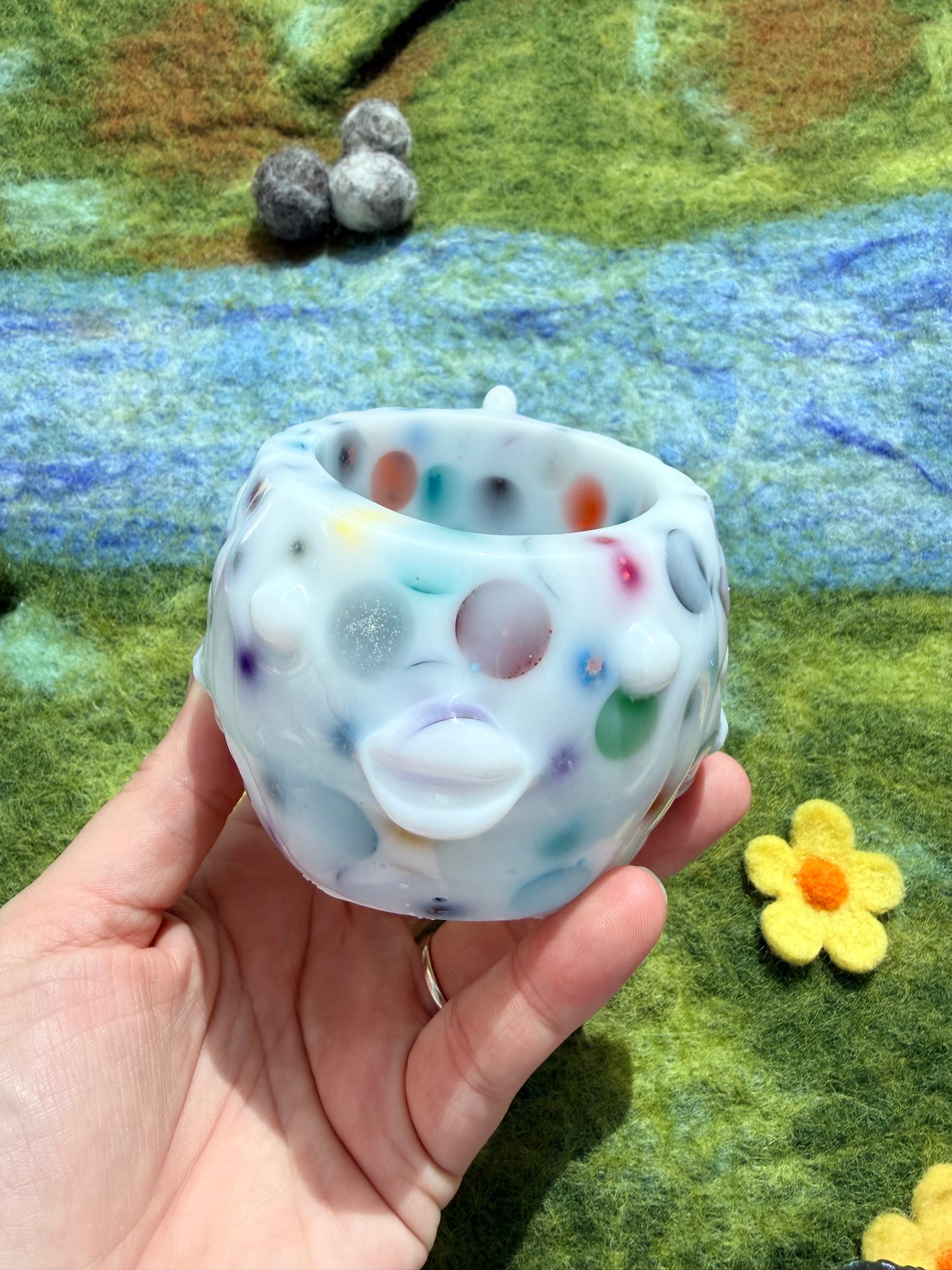 Seconds - large rainbow spot fish bowl