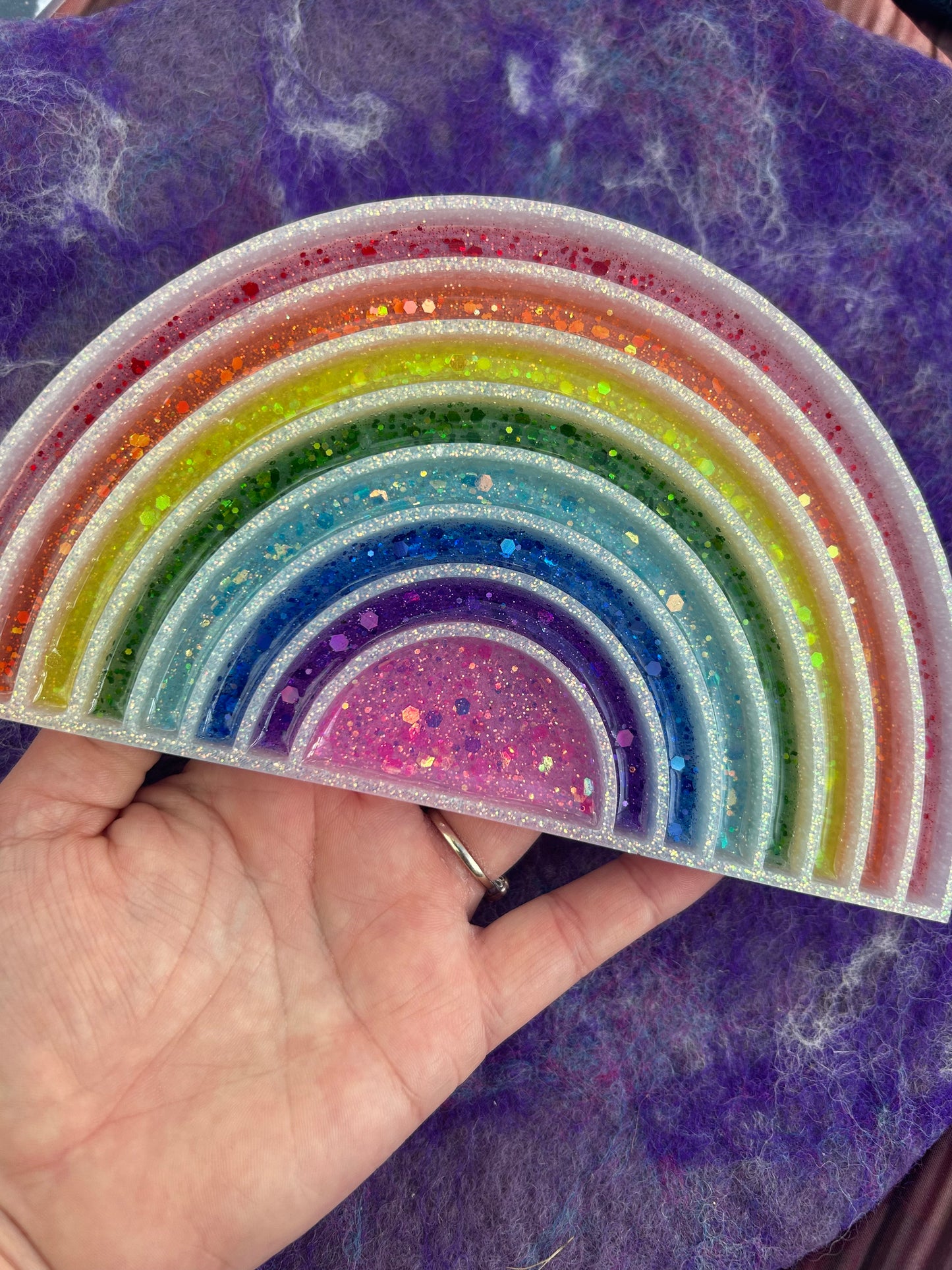 Rainbow sensory tray