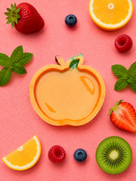 Peach sensory tray