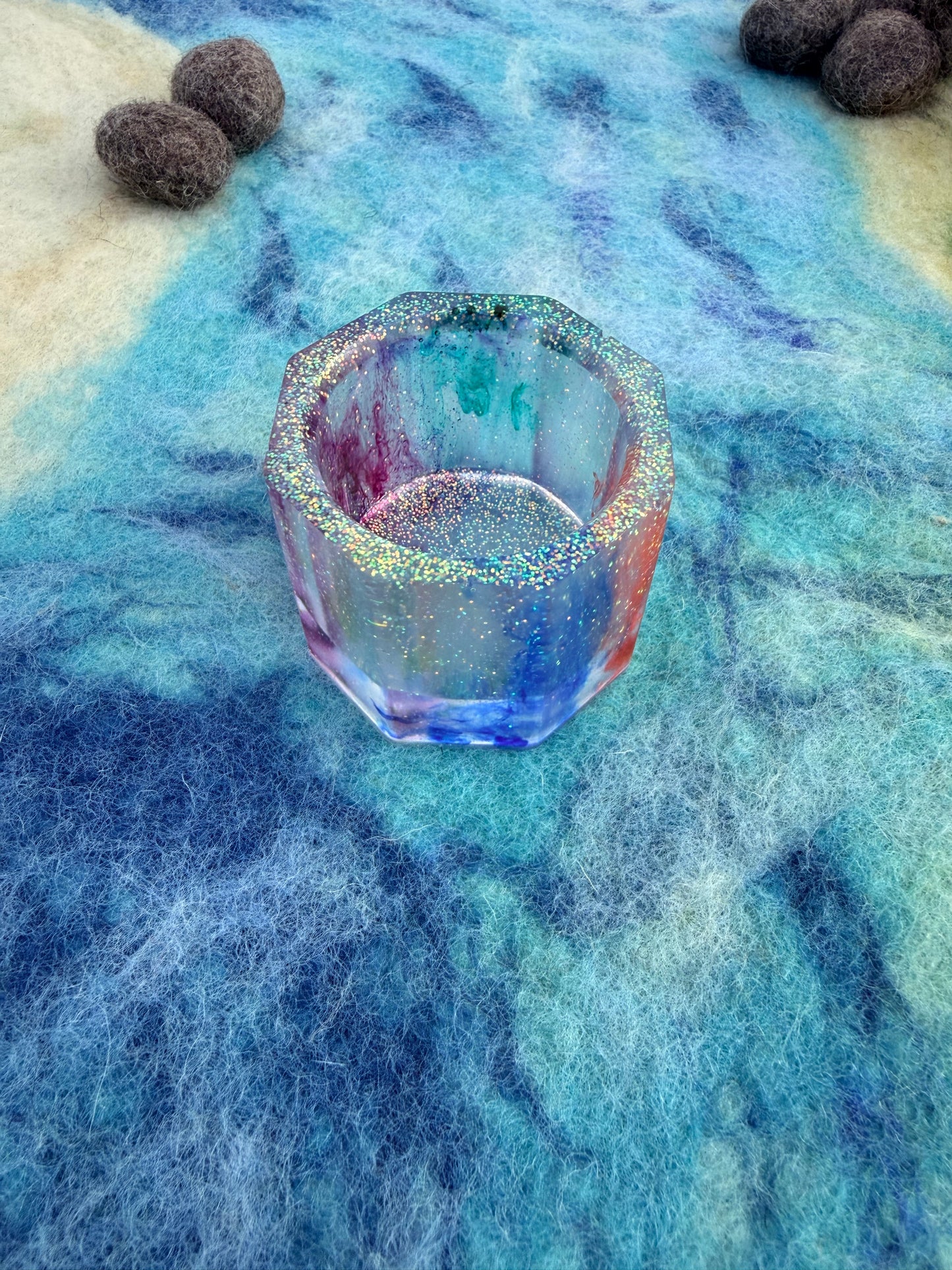Ready made small rainbow drip jar