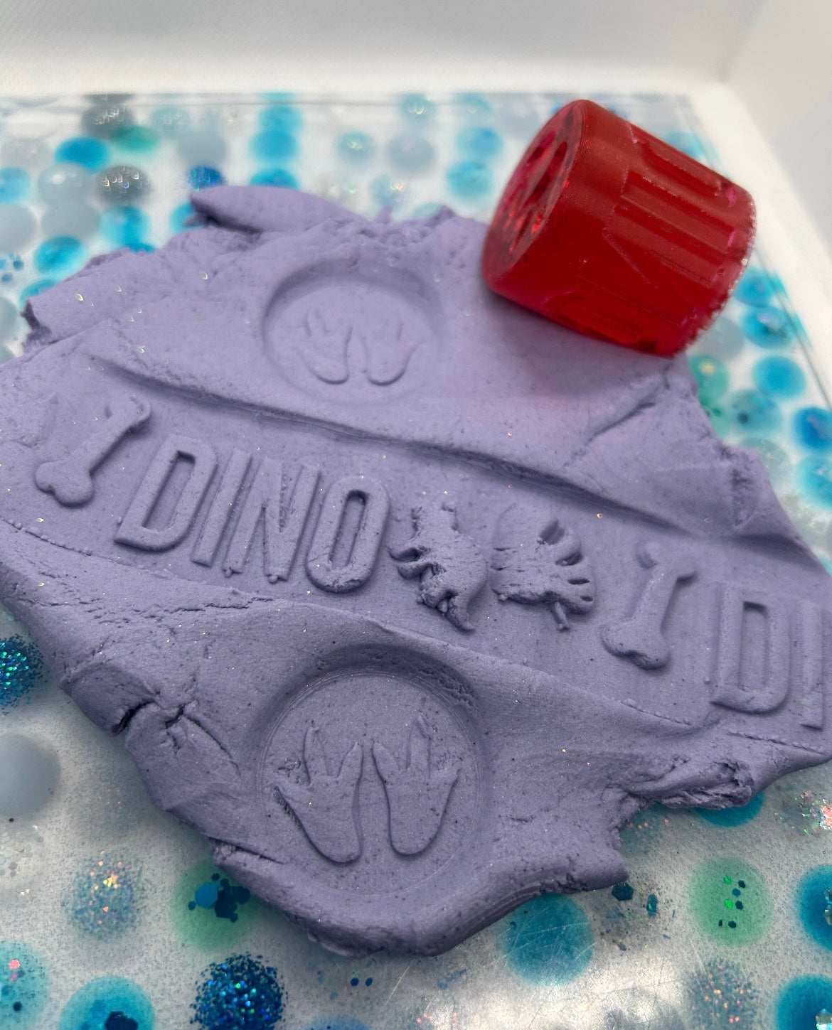 3D printed dinosaur playdough roller
