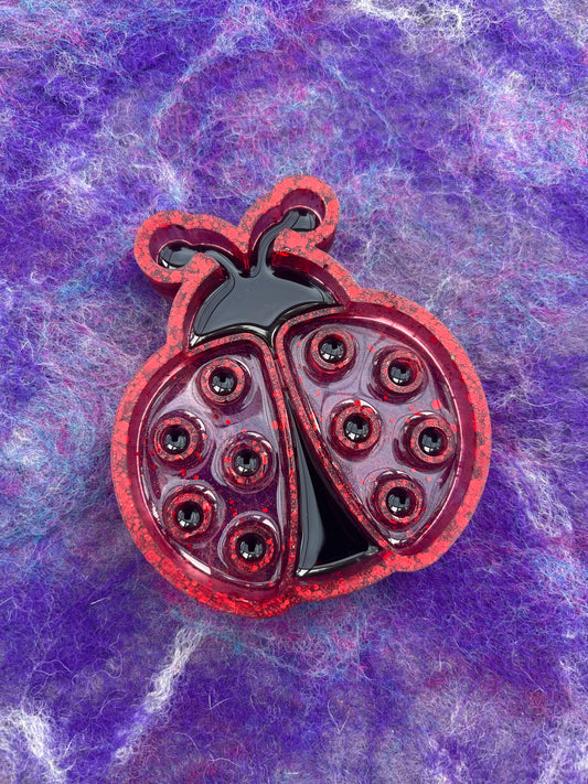 Ladybug sensory tray