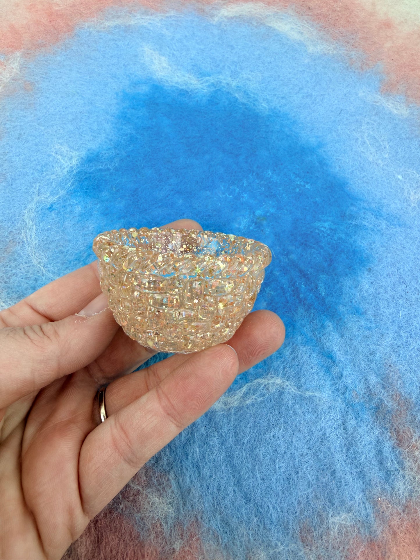 Ready made woven basket bowl
