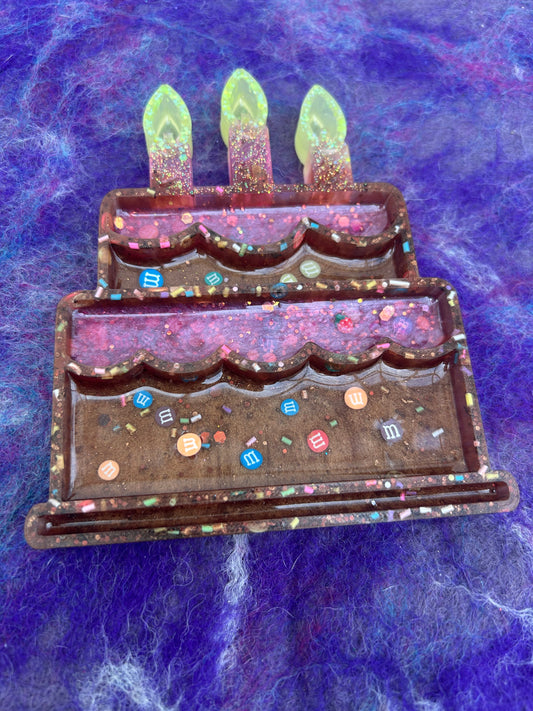 Birthday cake sensory tray