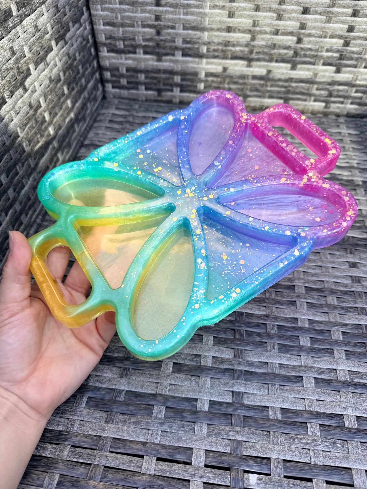 Ready made large rainbow tinker tray