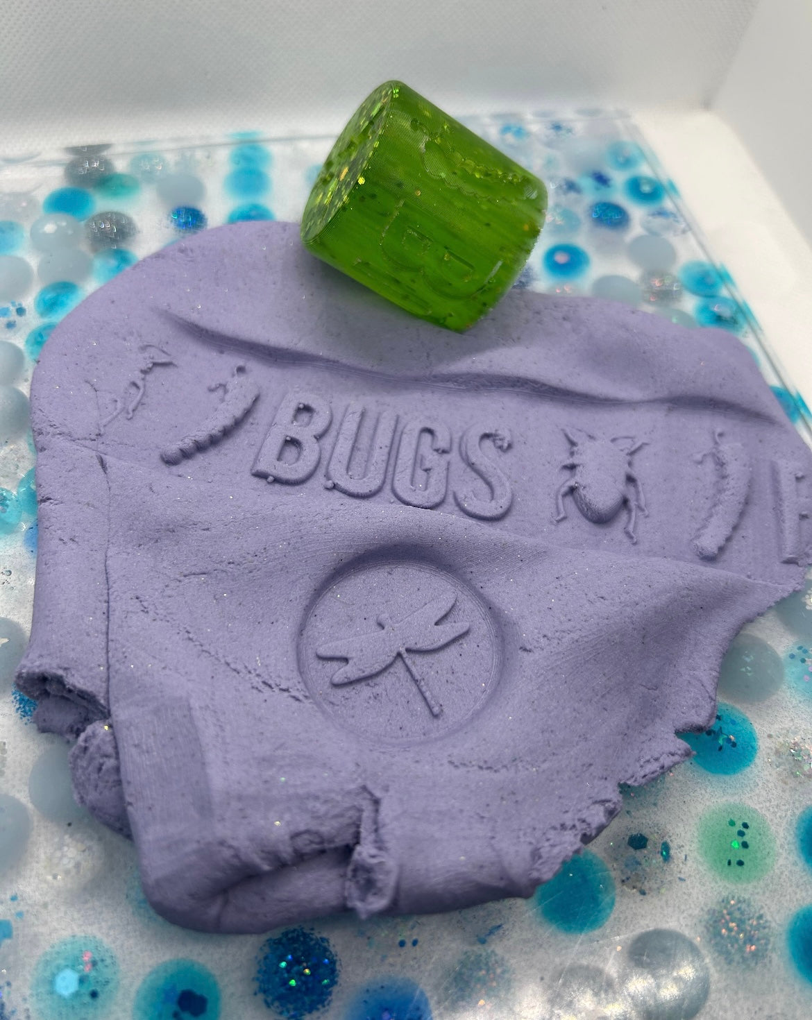 3D printed bugs playdough roller