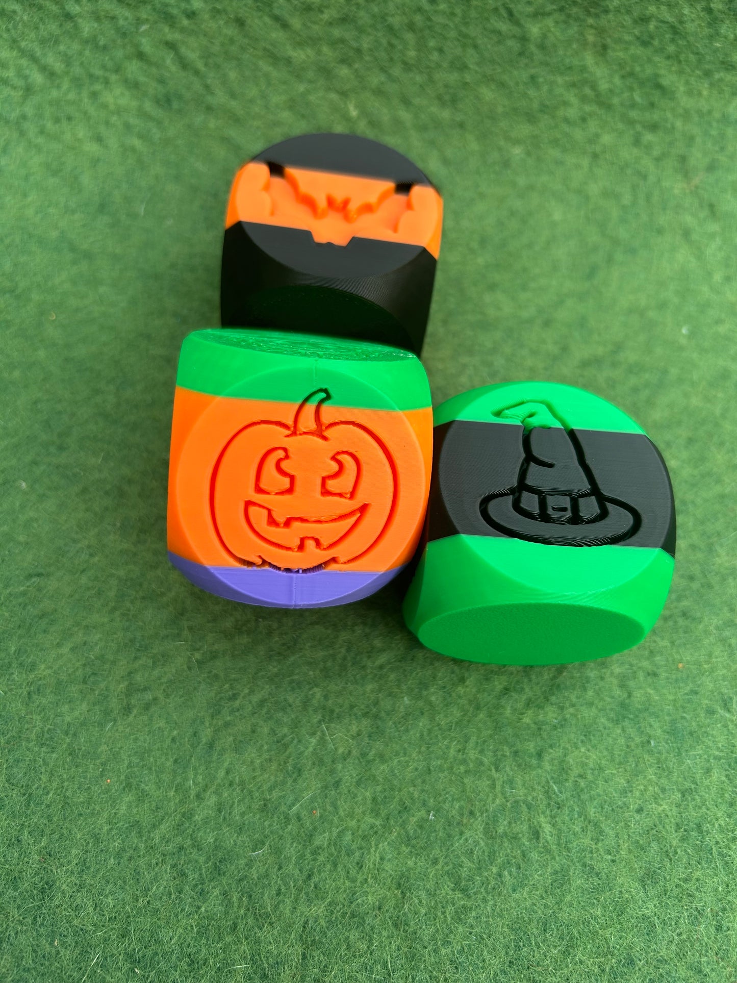 3D printed halloween playdough cube