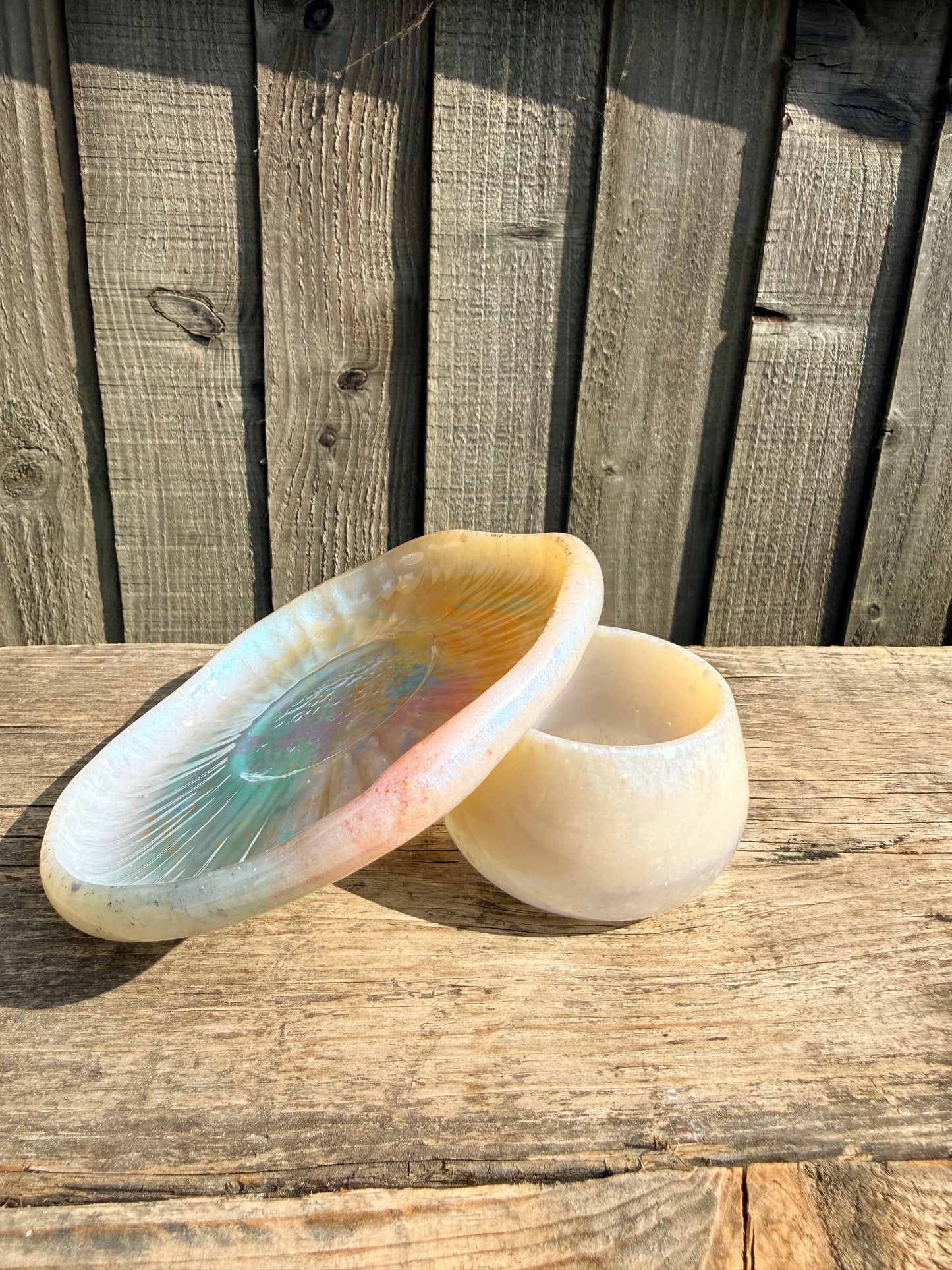 Magic mushroom jar & dish