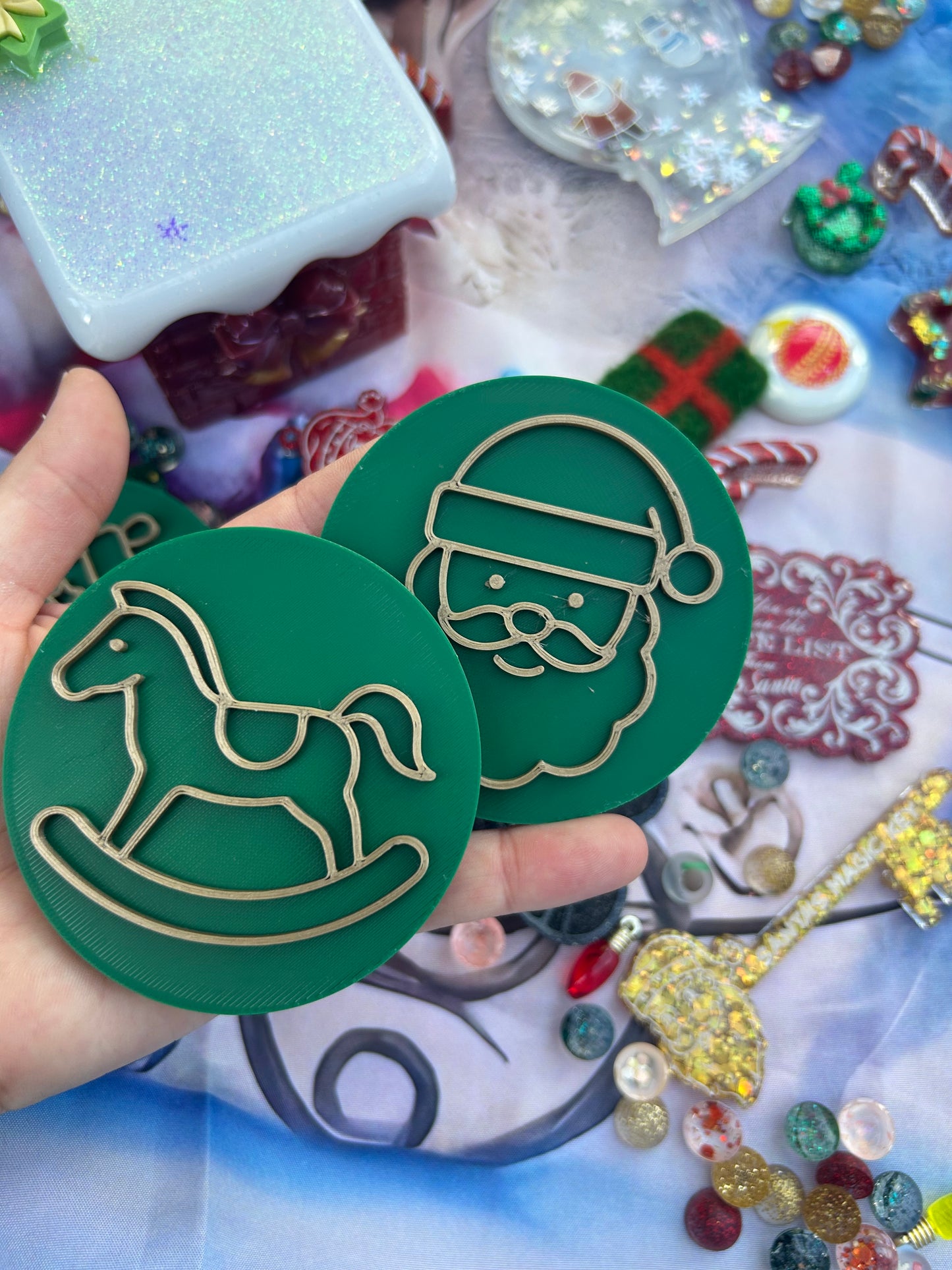 3D printed jumbo Christmas stampers