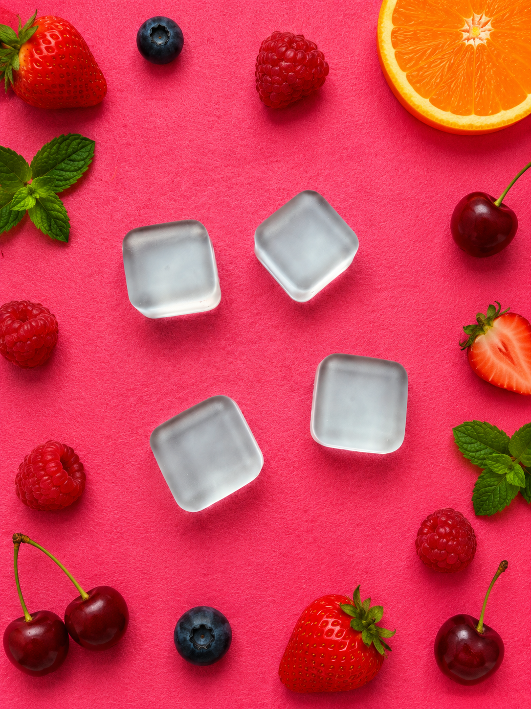 4 ice cubes