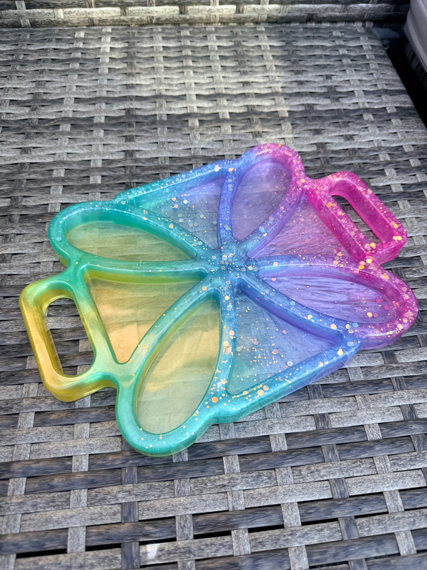 Ready made large rainbow tinker tray