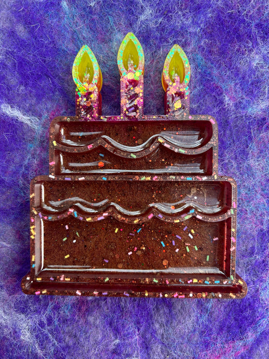 Birthday cake sensory tray