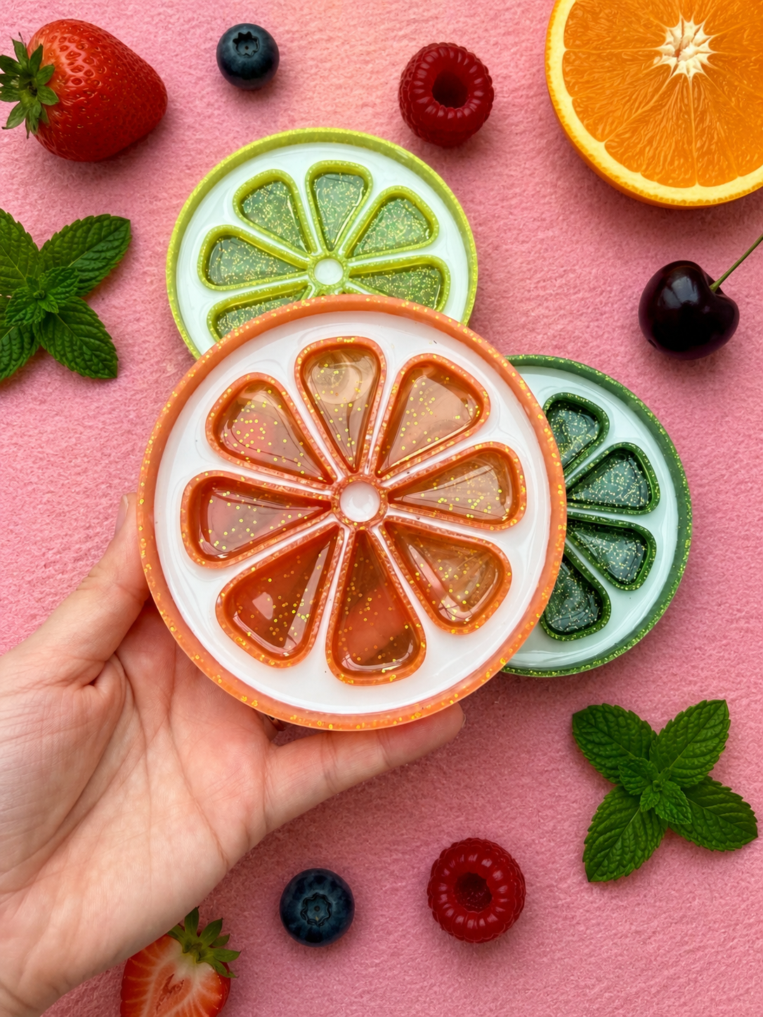 Lemon/Lime/Orange slice sensory tray