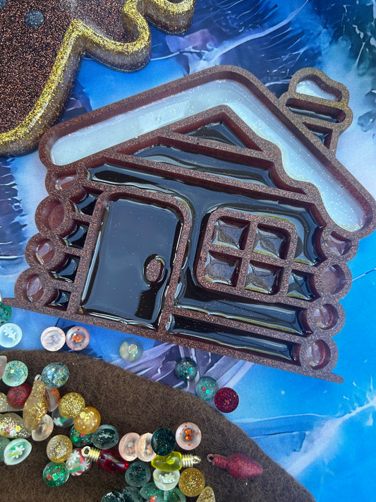 Log cabin sensory tray