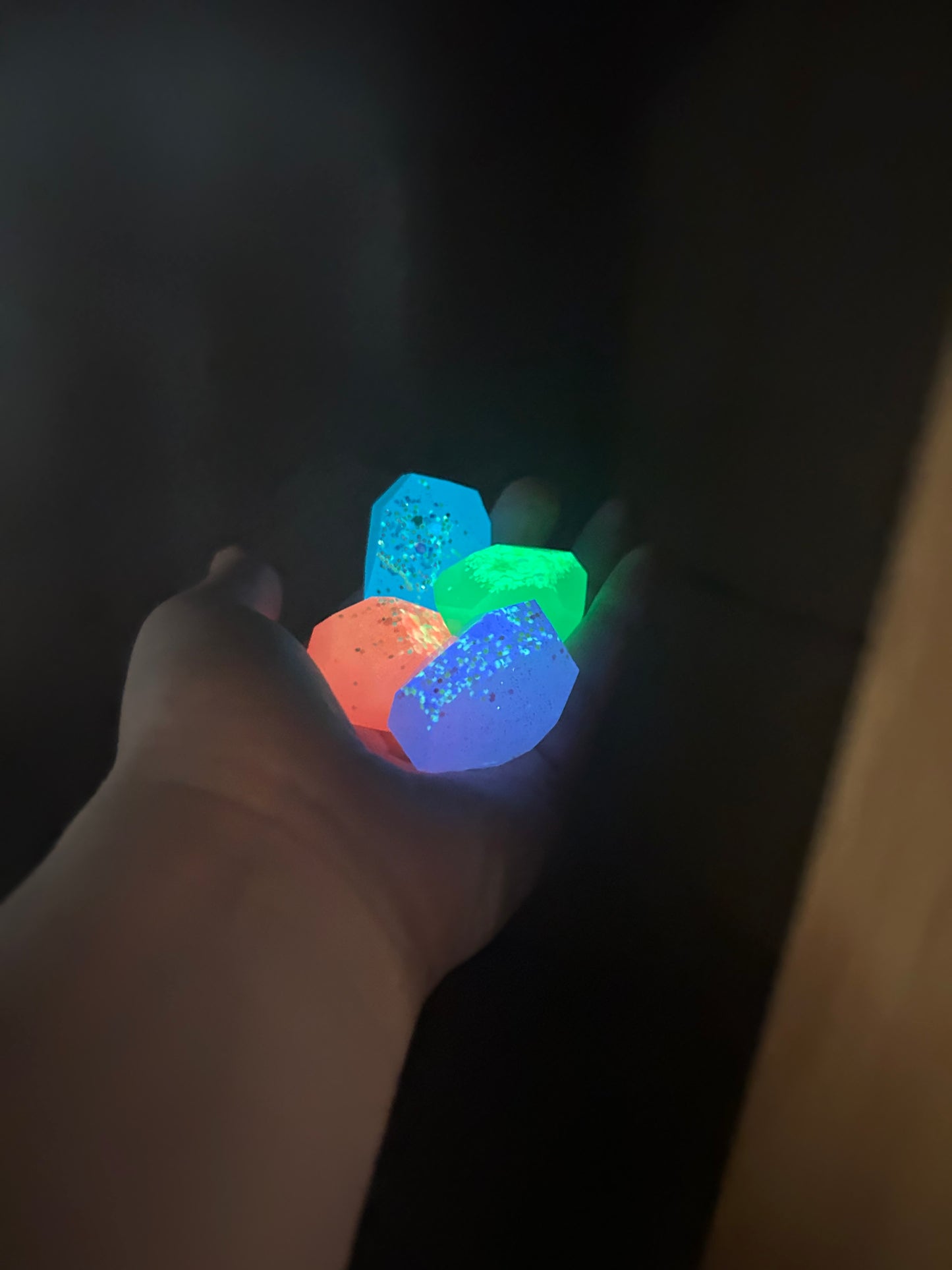 Glow in the dark gems