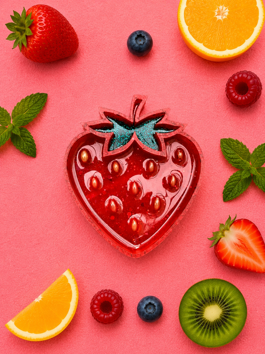 Strawberry sensory tray