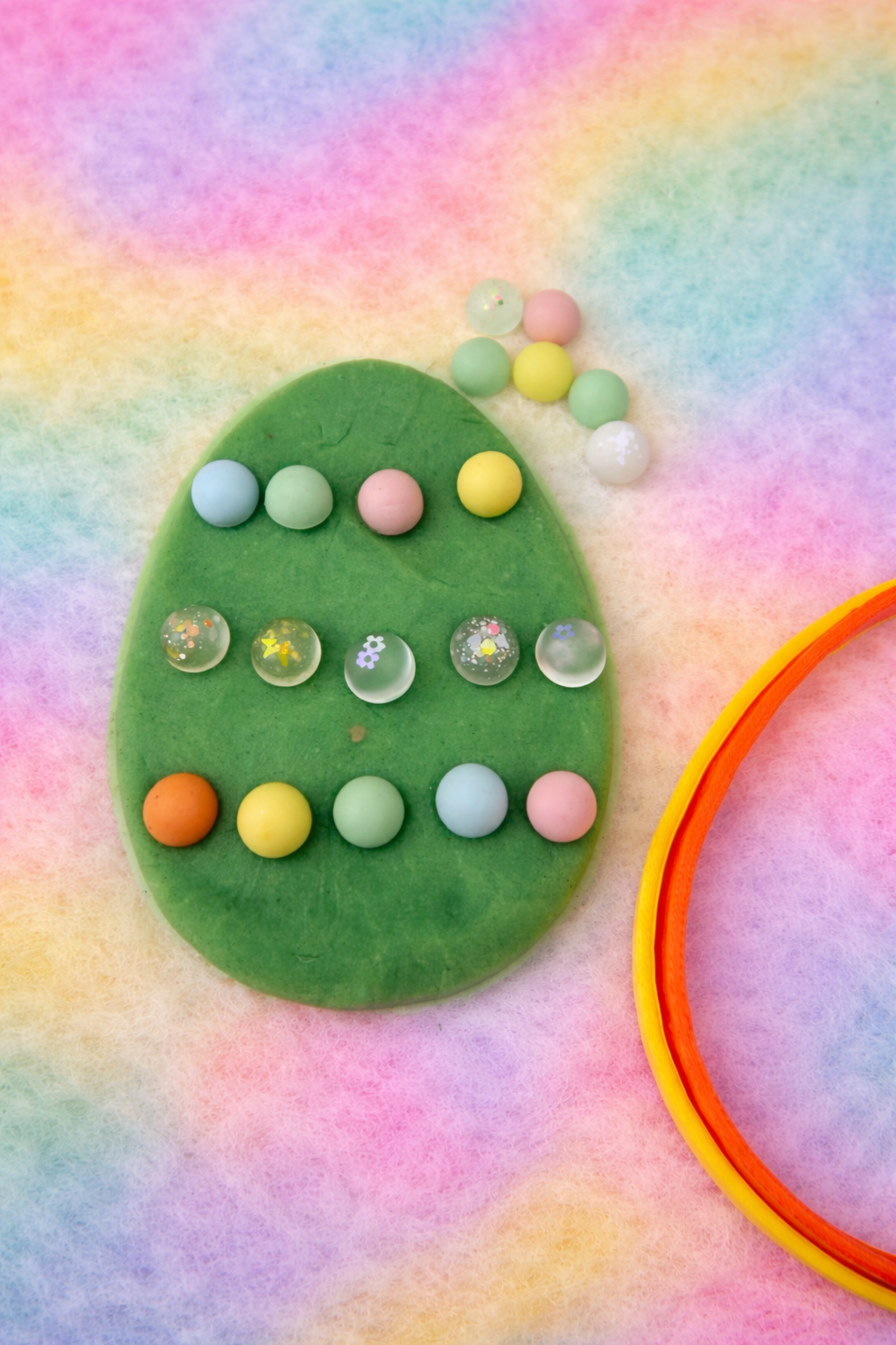 Large Easter egg playdough cutter & reusabase play kit