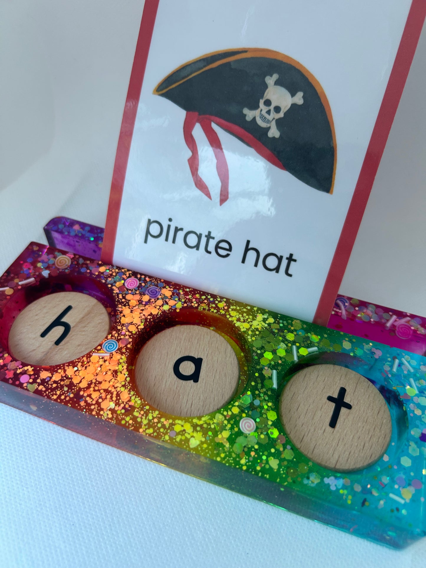 Phonics flashcard & letter disc display