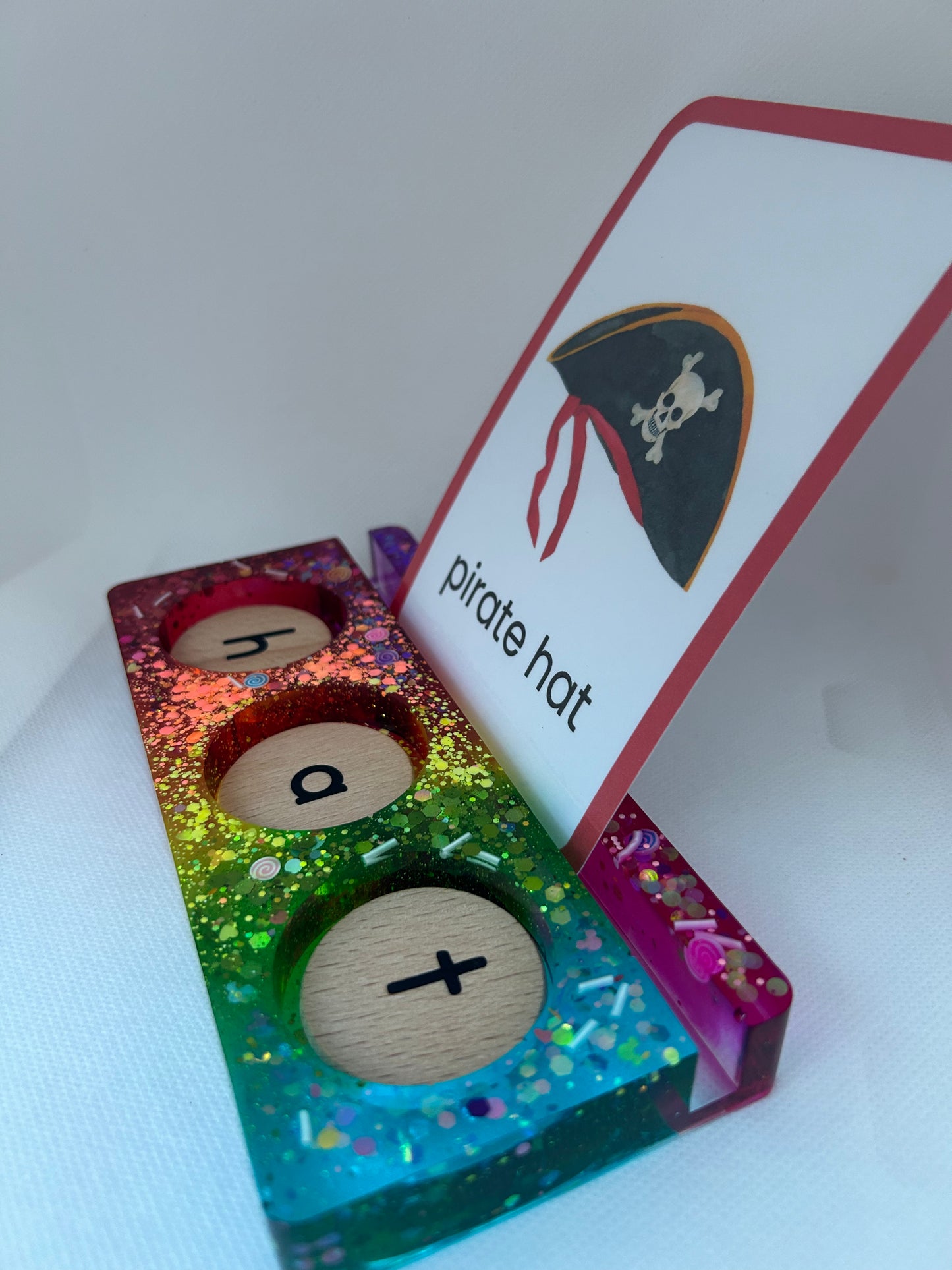 Phonics flashcard & letter disc display